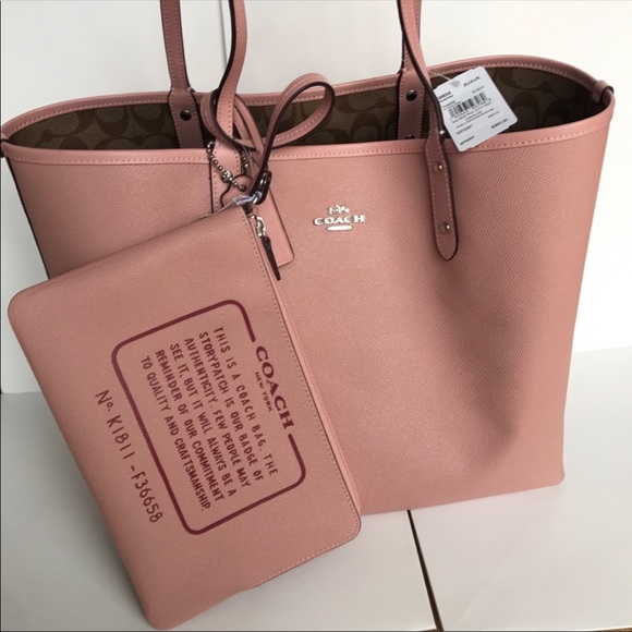 Coach Reversible City tote & matching wallet NWT - Picture 5 of 8